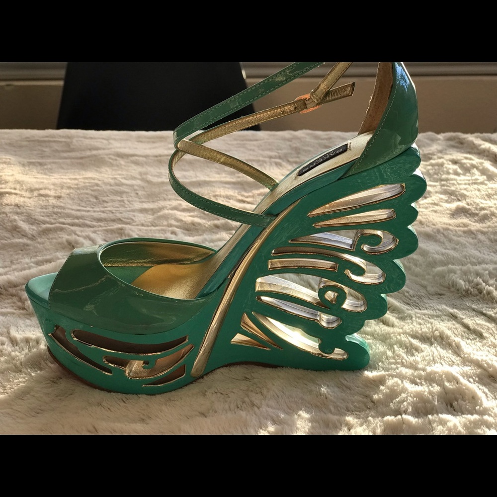 Pleasure shoe Turquoise Wedges platform